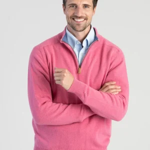 Cashmere 2 Ply Zip Neck Sweater