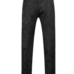 BRIDGERTON MENS BLACK EMBROIDERY PANTS - REGENCY MEN'S PANTS -VINTAGE INSPIRED MENS COSTUME- PLUS SIZE