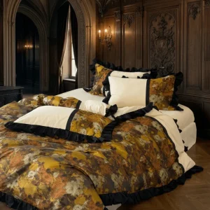 The 'Château Sienne' Ruffled Floral Bedding Set