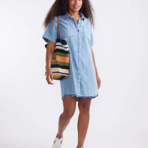 Claudia Denim Dress - Mid Wash